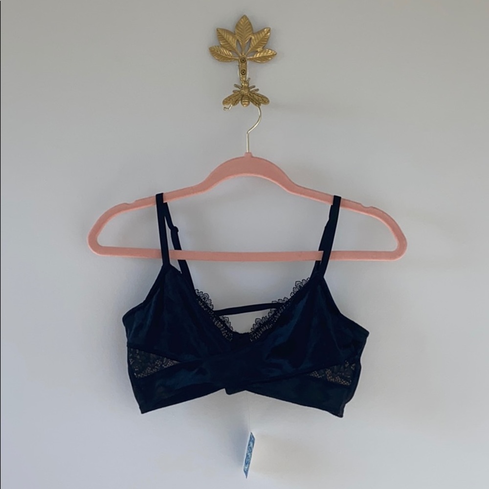 New Free People Velvet Bralette